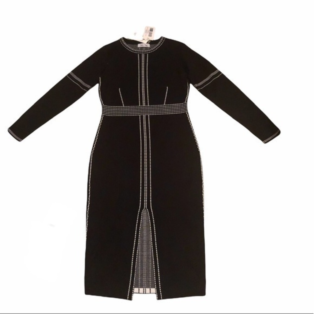 Coeur de Vague black long sleeve dress